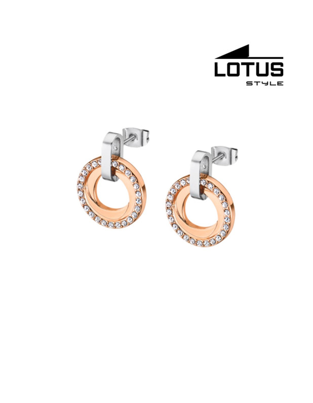 LOTUS STYLE STAINLESS STEEL EARRINGS